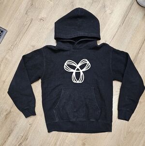 TNA Womens Black Hoodie with White Design